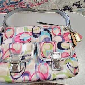 Coach Poppy Signature Ikat Hippie shoulder bag, style number 19874.